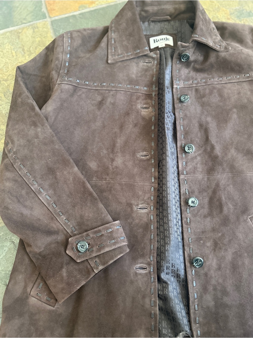 Rouje brown leather jacket - Picture 4 of 5